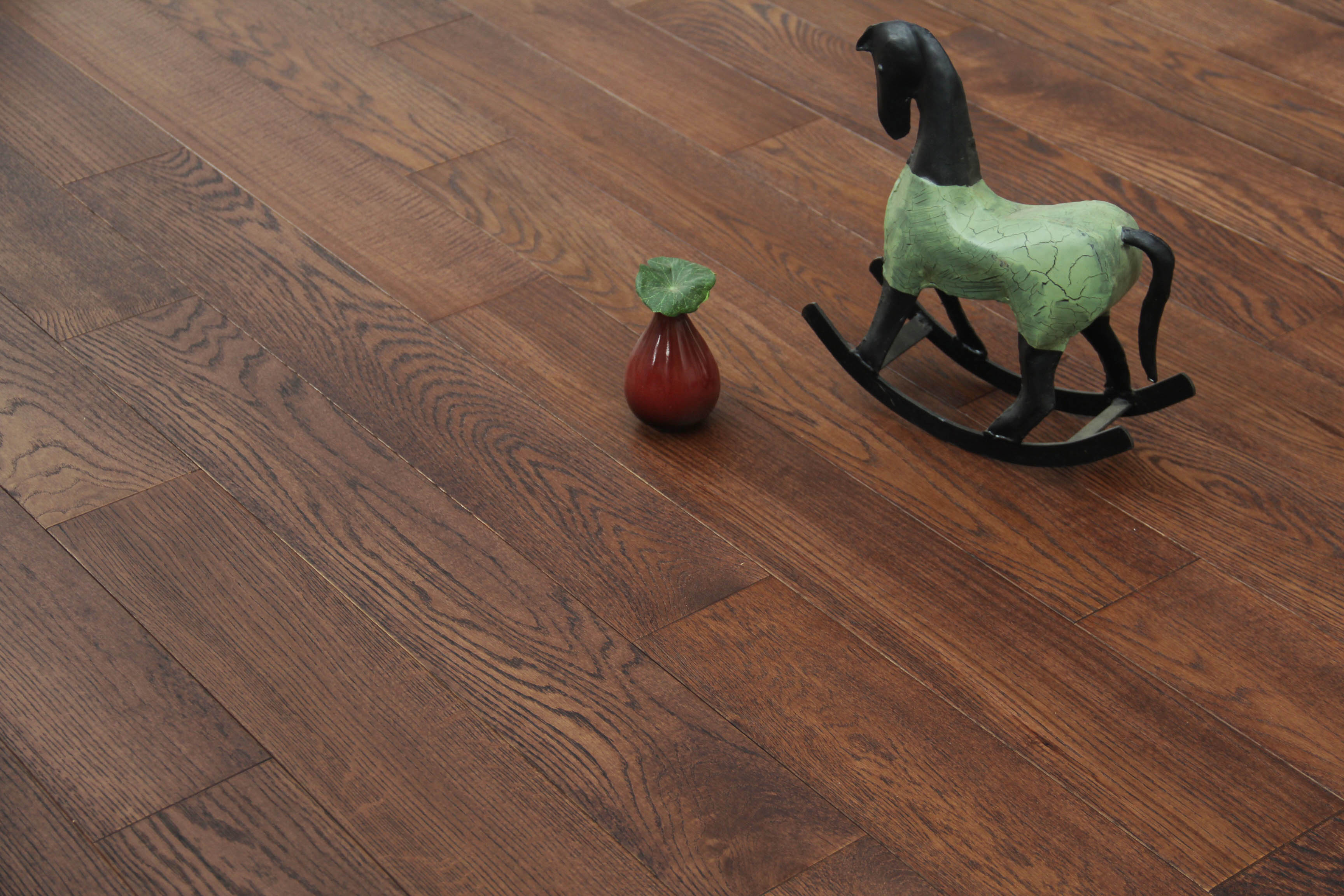 Dark Mahogany Stained Solid Oak Wood Flooring SMO1808