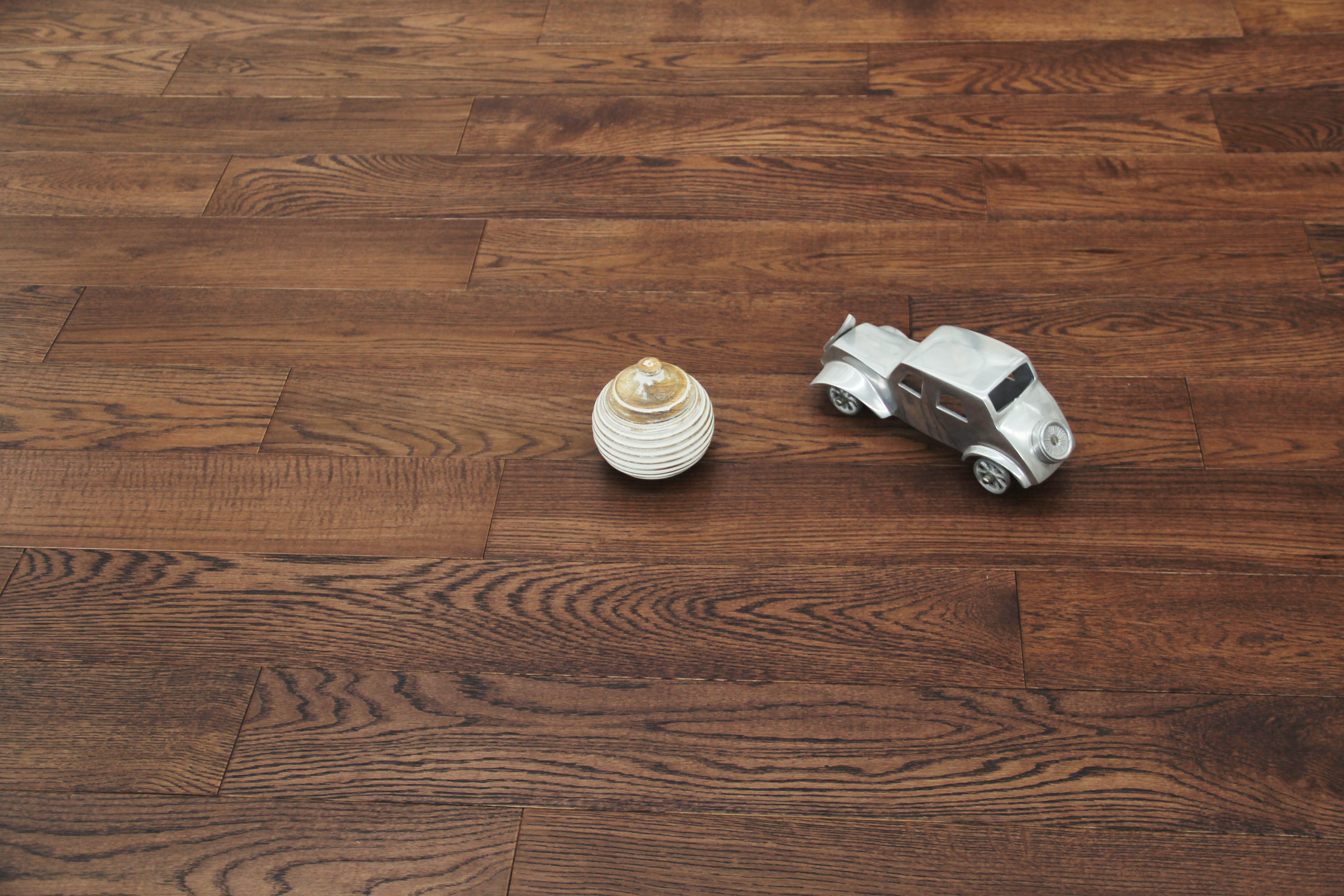 Dark Mahogany Stained Solid Oak Wood Flooring SMO1808