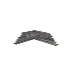 Black Stained & White Oiled European Oak Parquet Herringbone Flooring SHO1403